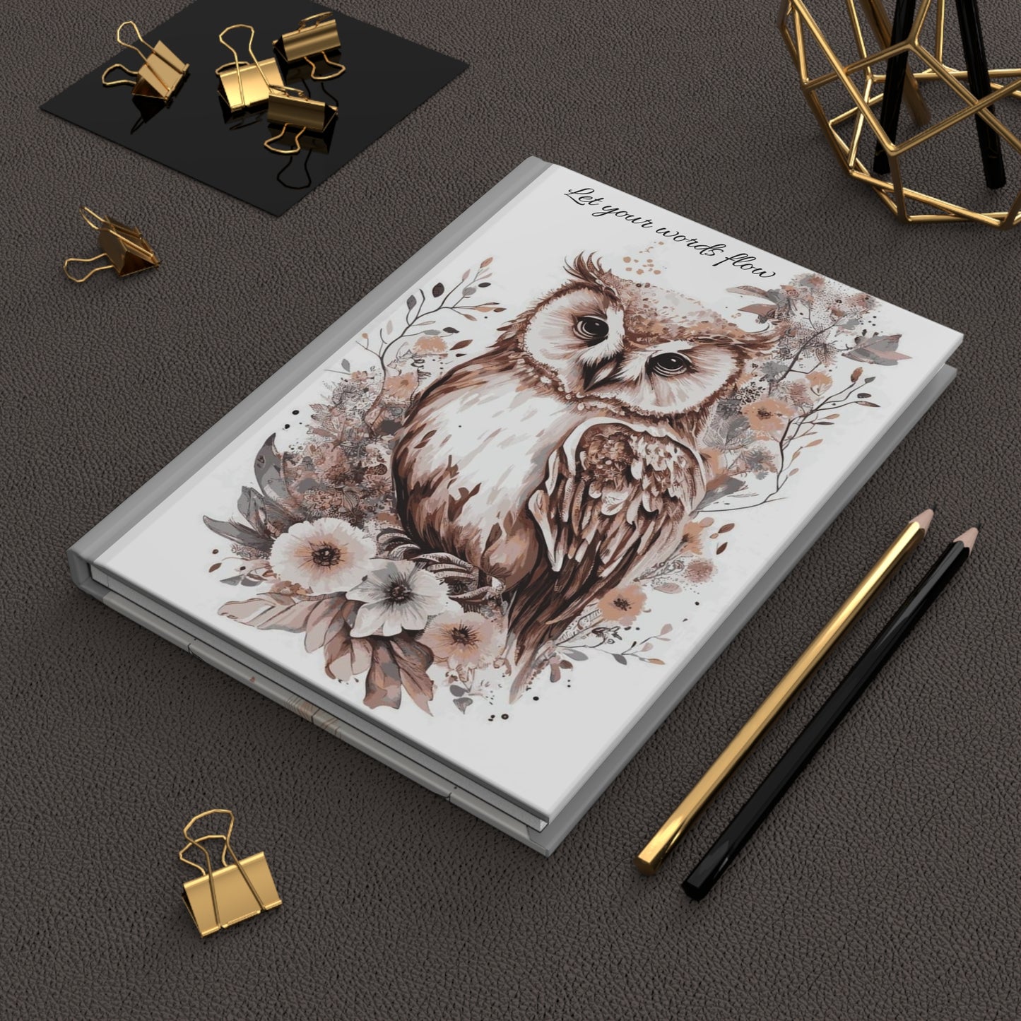 Owl-Themed Hardcover Journal with Inspiring Quote, Perfect for Writing, Journaling, Gifts, Nature Lovers, Beautiful Design