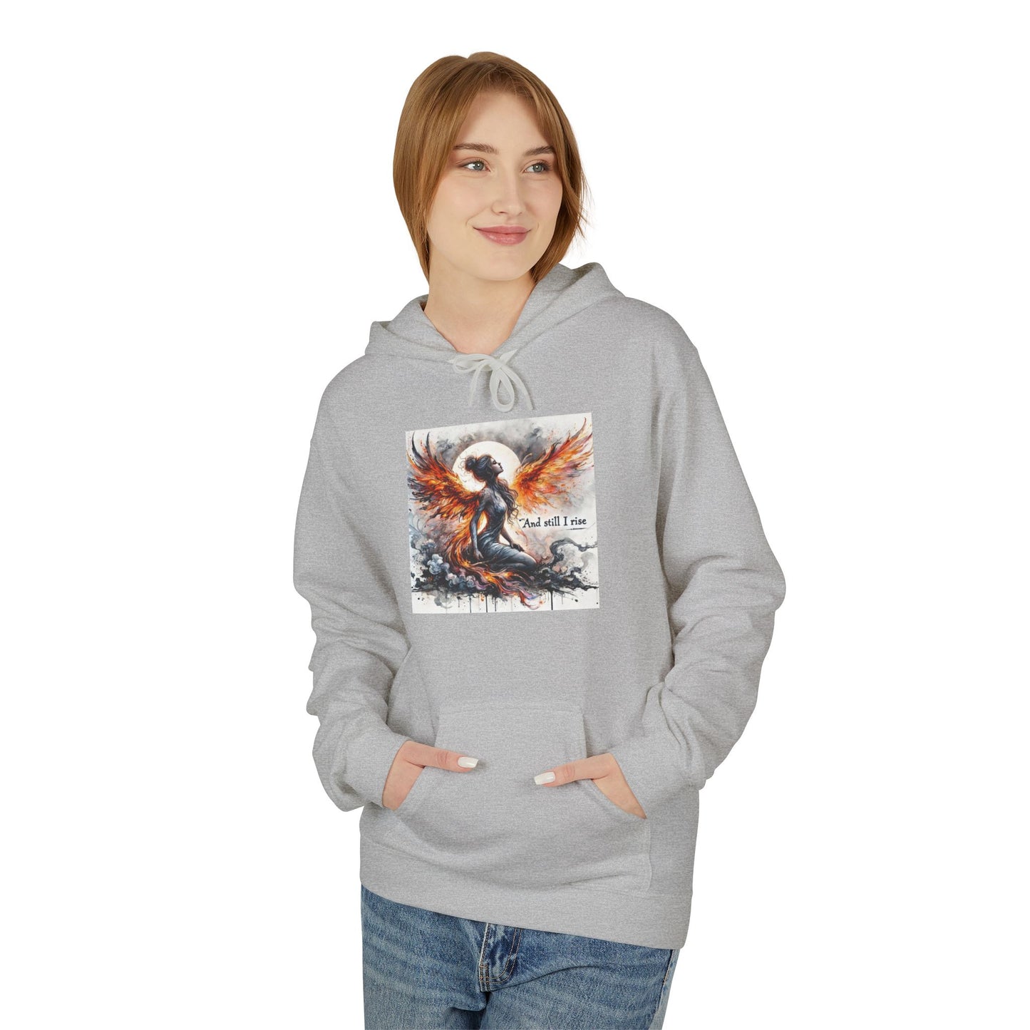 Phoenix Rising Fleece Hoodie | Inspirational Hoodie, Unisex Sweatshirt, Cozy Gift, Fall Fashion, Motivational Wear