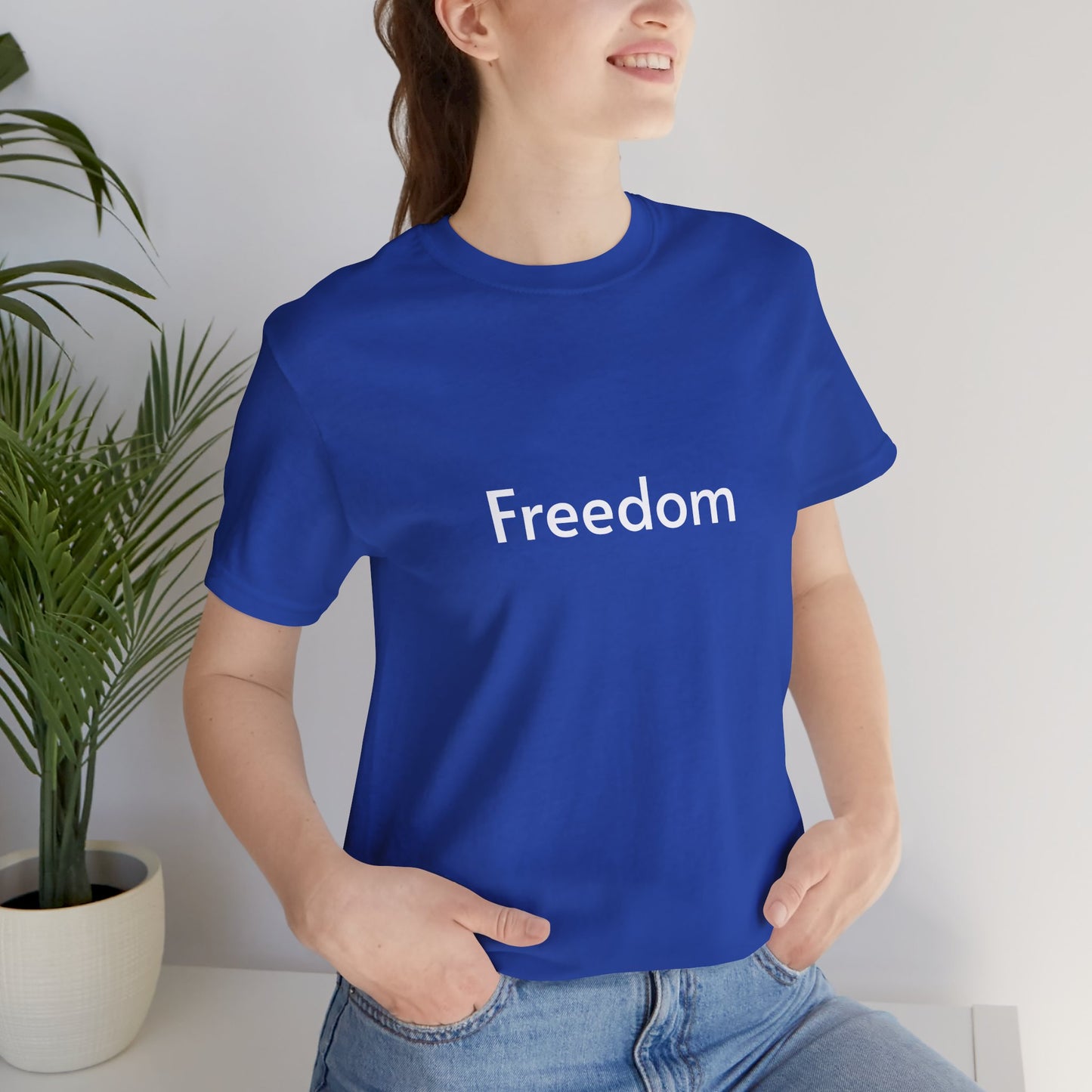 Freedom Unisex Jersey Tee, Casual T-Shirt, Inspirational Shirt, Everyday Wear, Gift for Freedom Lovers, Comfort Wear, Positive Vibes