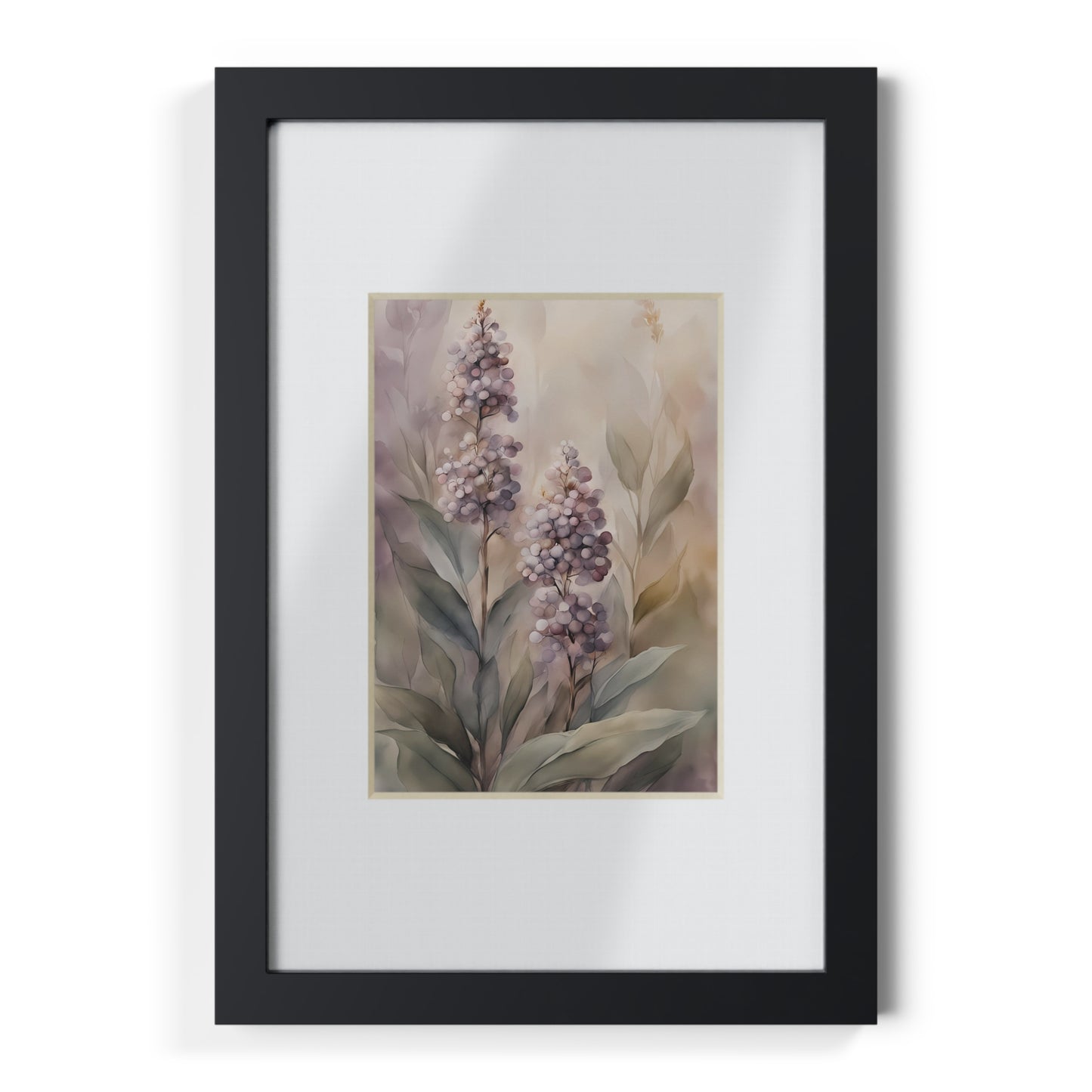 Elegant Framed Floral Poster, Wall Decor, Home Aesthetics, Gift for Nature Lovers, Minimalist Art, Floral Print, Black Frame