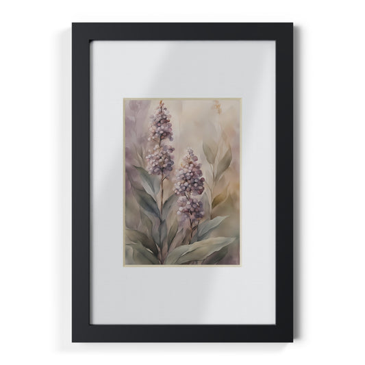 Elegant Framed Floral Poster, Wall Decor, Home Aesthetics, Gift for Nature Lovers, Minimalist Art, Floral Print, Black Frame