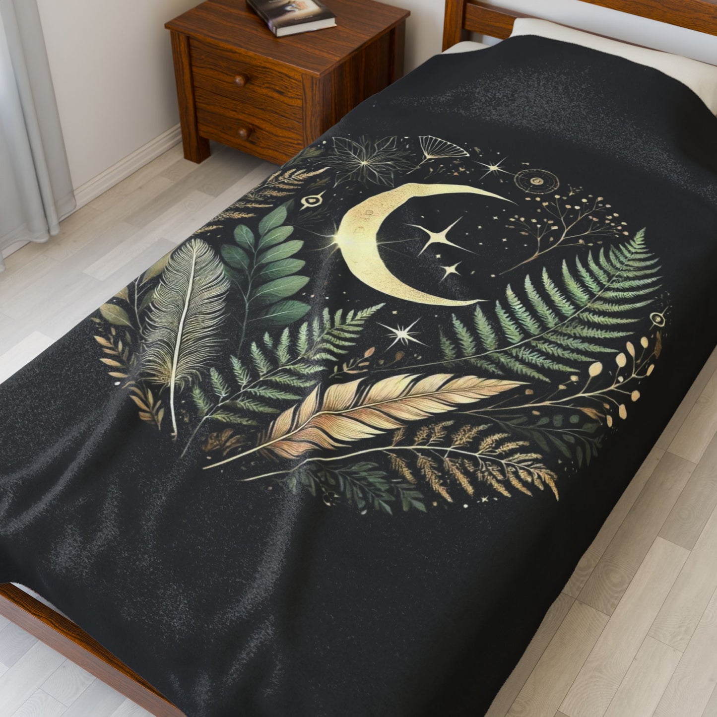 Celestial Fern Velveteen Plush Blanket