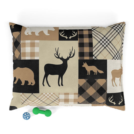 Rustic Plaid Pet Bed - Cozy Comfort for Your Furry Friend