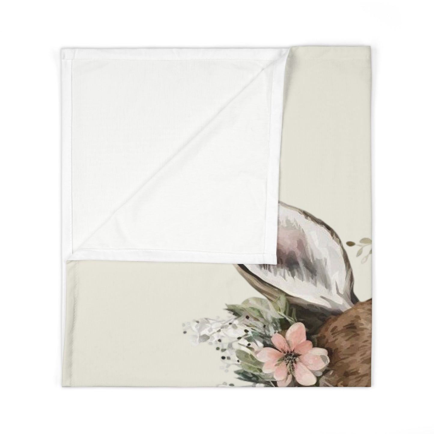 Adorable Floral Deer Baby Swaddle Blanket | Cozy Infant Wrap, Nursery Decor, Newborn Gift, Baby Shower, Animal Theme