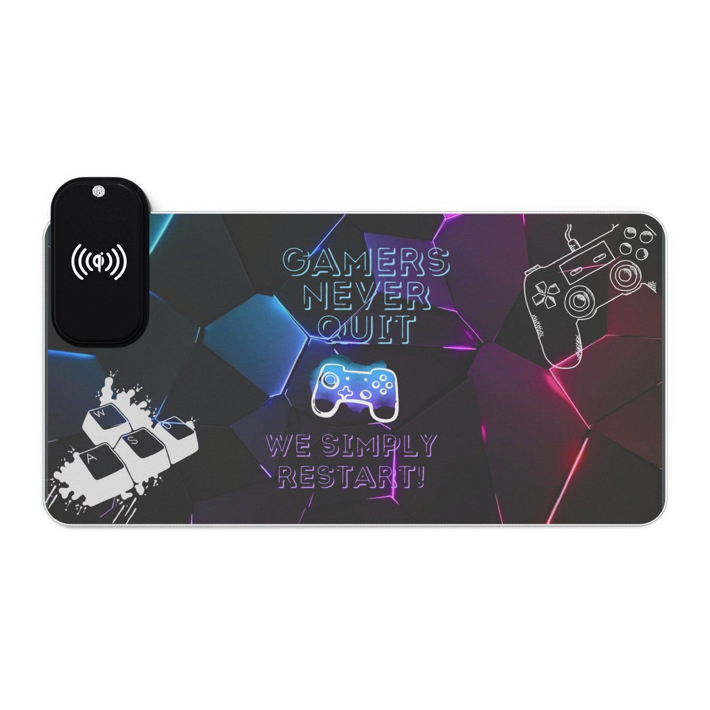 LED Gaming Mouse Pad with Wireless Charging - Perfect for Gamers, Desk Decor, Birthday Gift, Gaming Setup, Tech Accessory