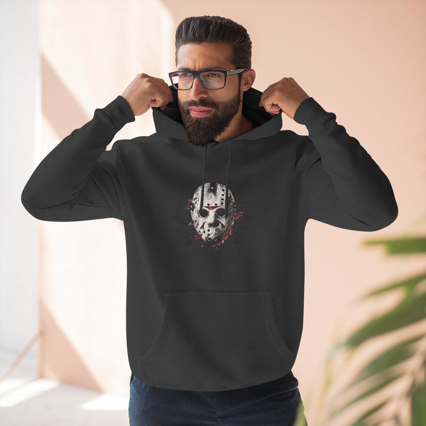 Cozy Graphic Hoodie with Fleece Lining, Unique Animal Design, Perfect for Casual Wear, Gifts, and Outdoor Adventures