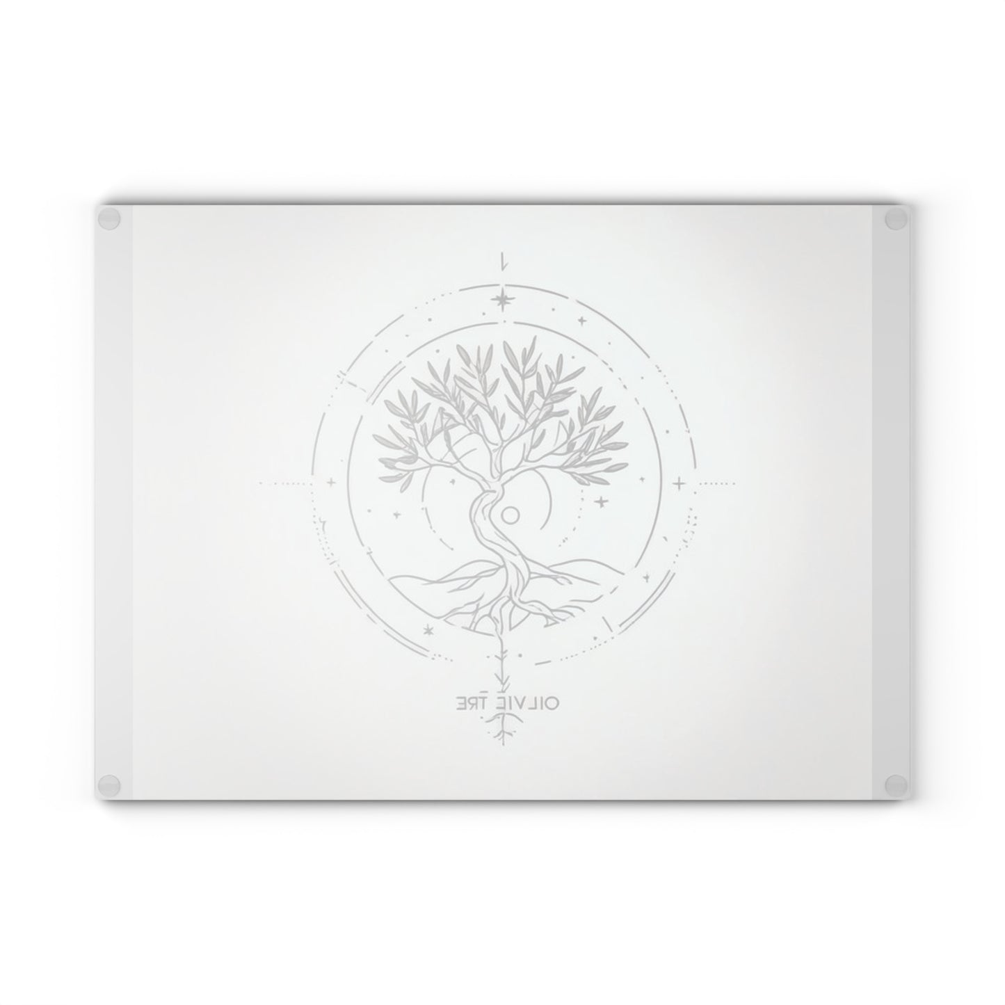 Elegant Glass Cutting Board with Tree of Life Design, Kitchen Decor, Wedding Gift, Housewarming Gift, Culinary Gift