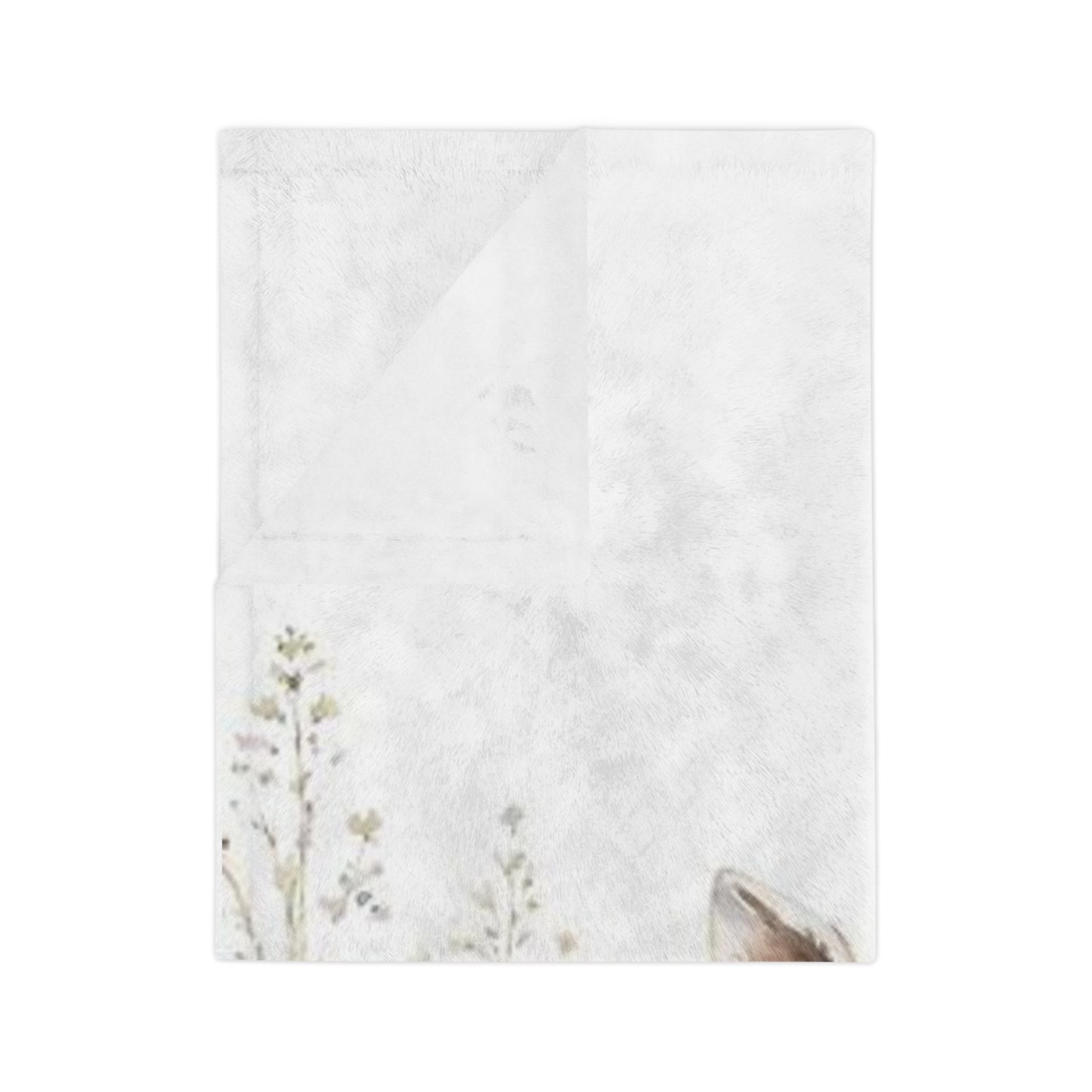 Cozy Velveteen Microfiber Blanket with Whimsical Fawn Design, Woodland Decor, Baby Shower Gift, Nursery Blanket, Cozy Home Accessory