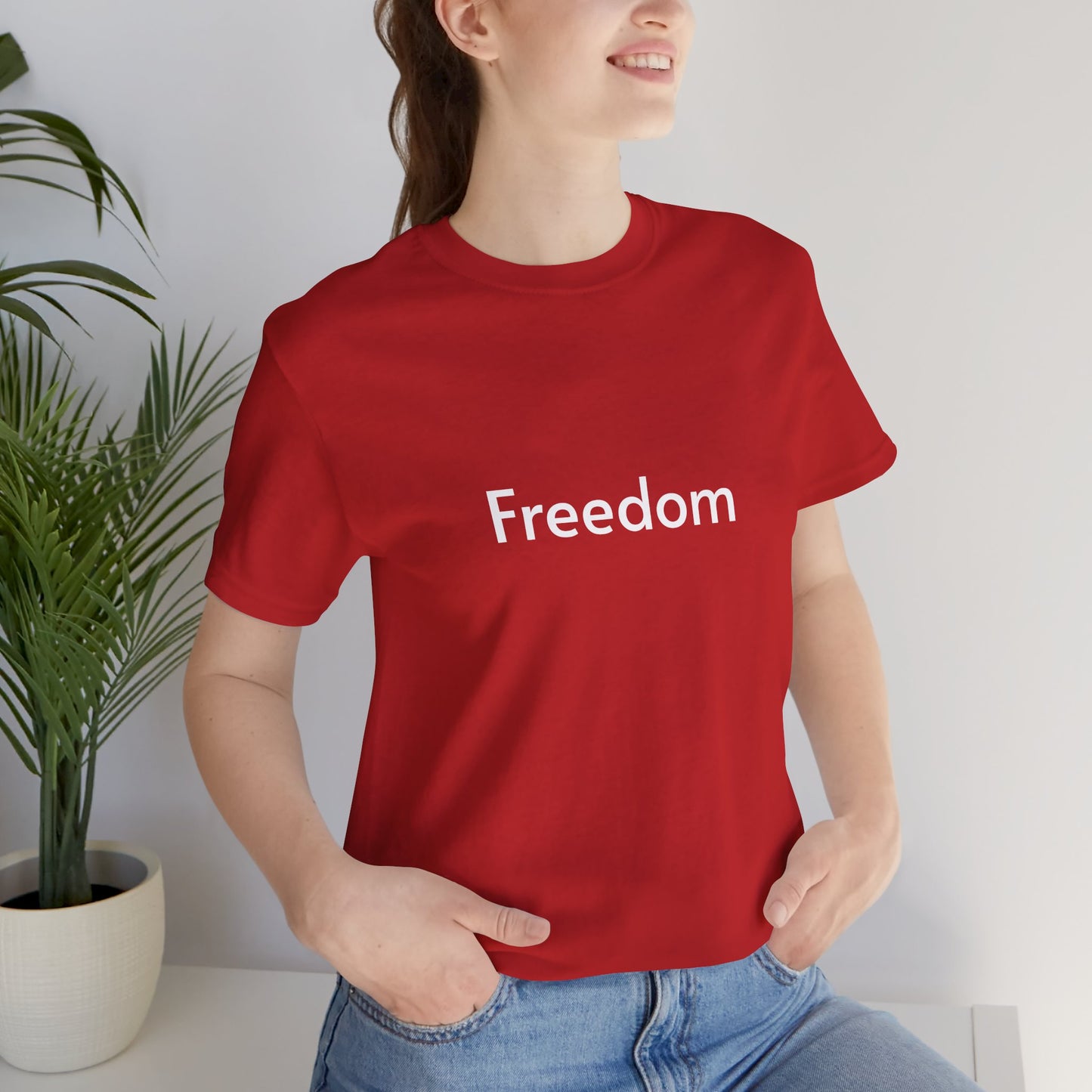 Freedom Unisex Jersey Tee, Casual T-Shirt, Inspirational Shirt, Everyday Wear, Gift for Freedom Lovers, Comfort Wear, Positive Vibes