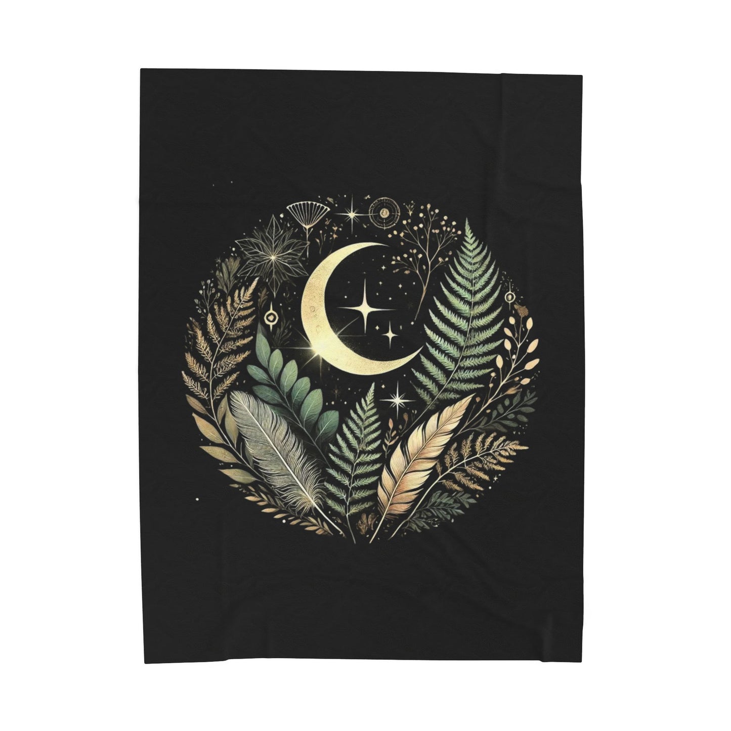 Celestial Fern Velveteen Plush Blanket