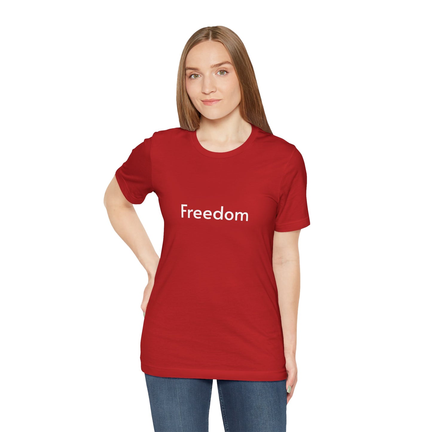 Freedom Unisex Jersey Tee, Casual T-Shirt, Inspirational Shirt, Everyday Wear, Gift for Freedom Lovers, Comfort Wear, Positive Vibes