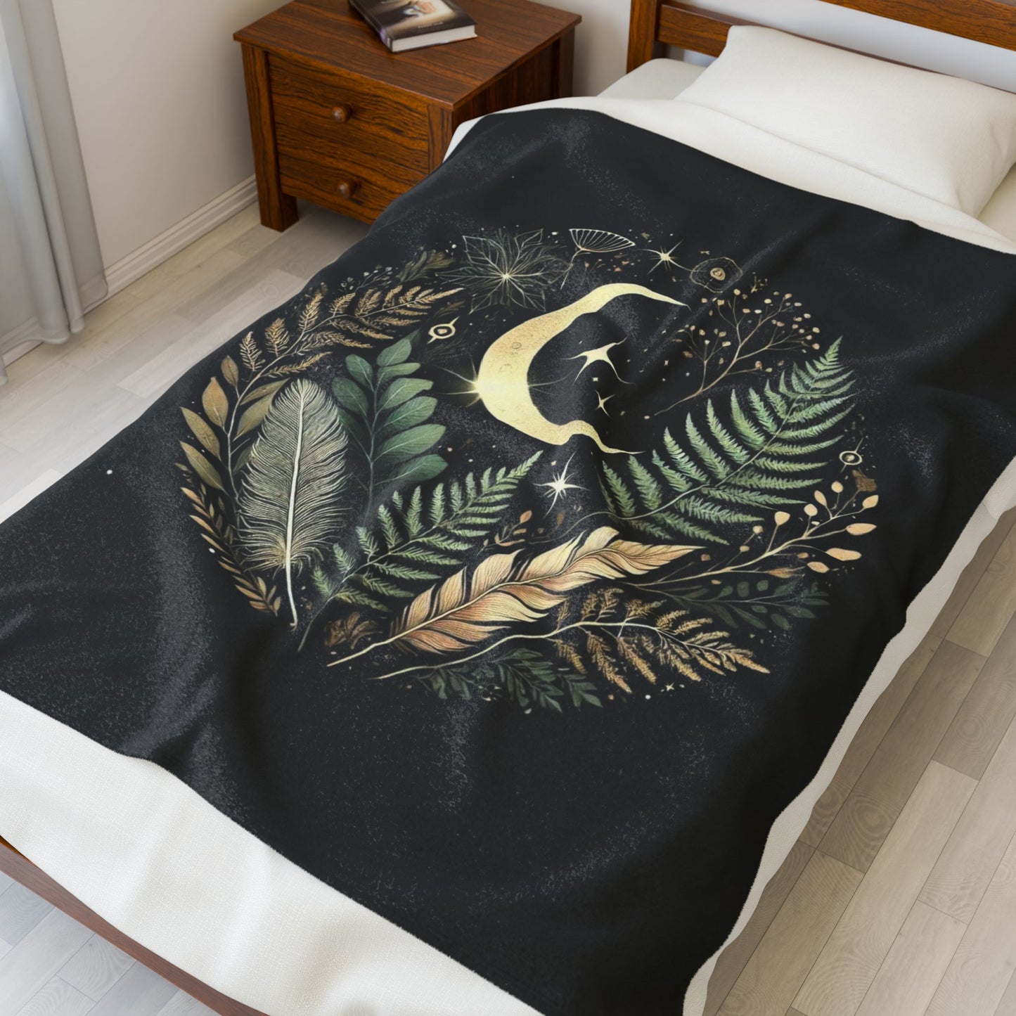 Celestial Fern Velveteen Plush Blanket