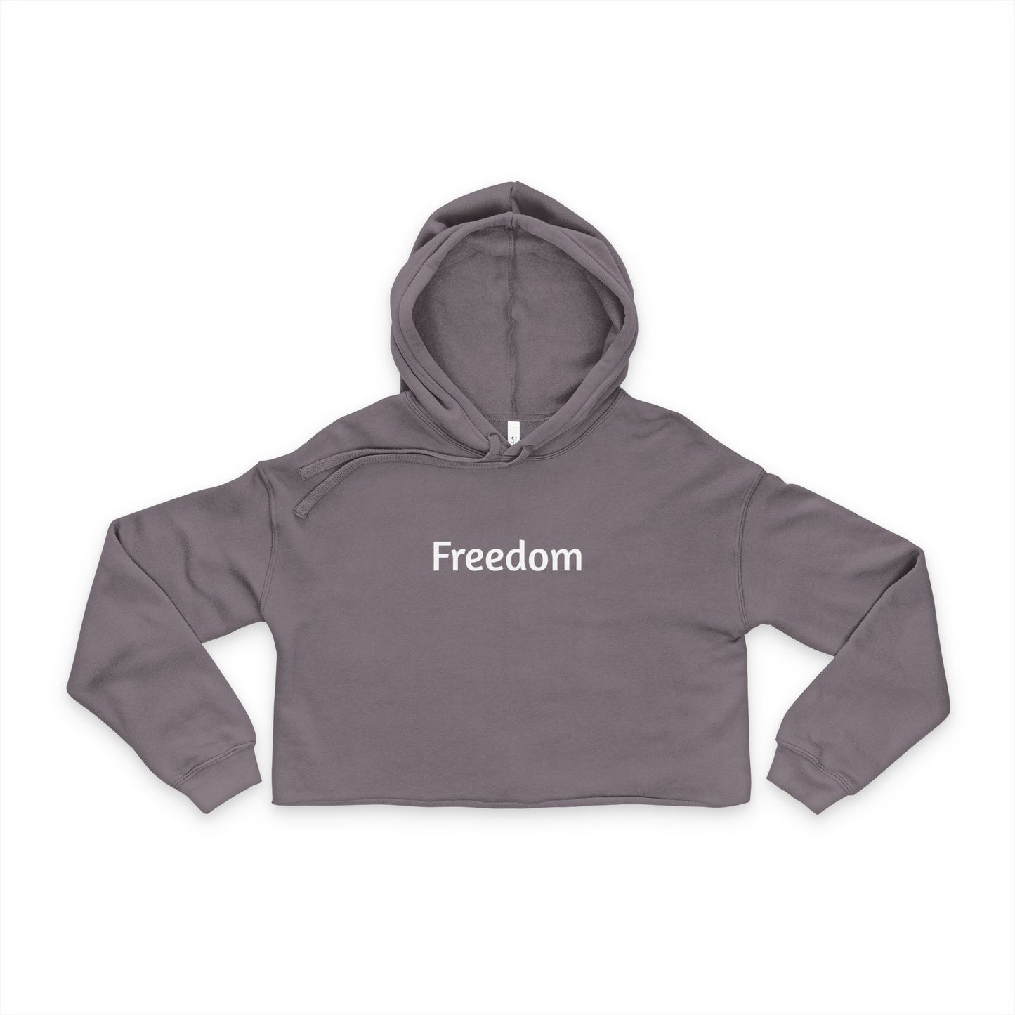 Freedom Women's Cropped Hoodie, Casual Streetwear, Gift for Her, Workout Wear, Trendy Fashion, Empowering Apparel