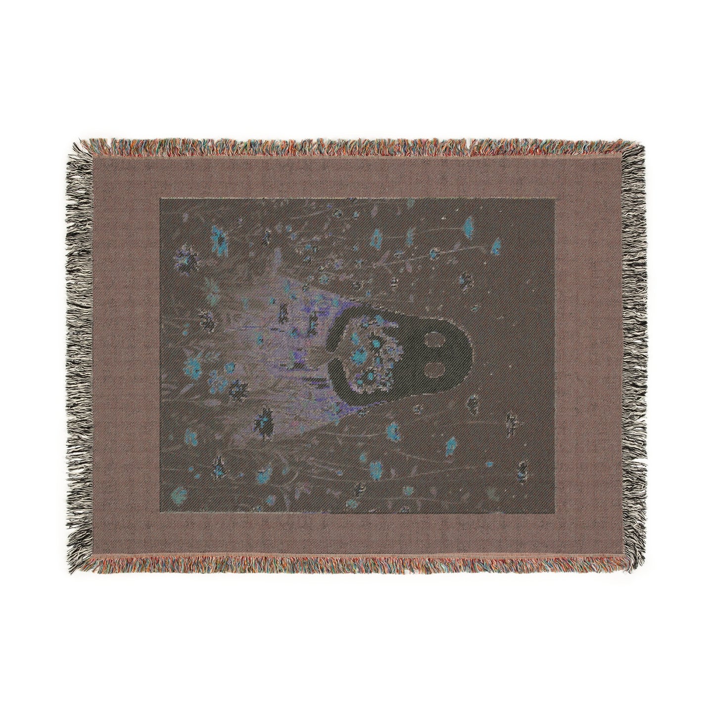 Cozy Woven Blanket, Floral Throw Blanket, Home Decor, Gift for All Occasions, Rustic Blanket, Boho Blanket