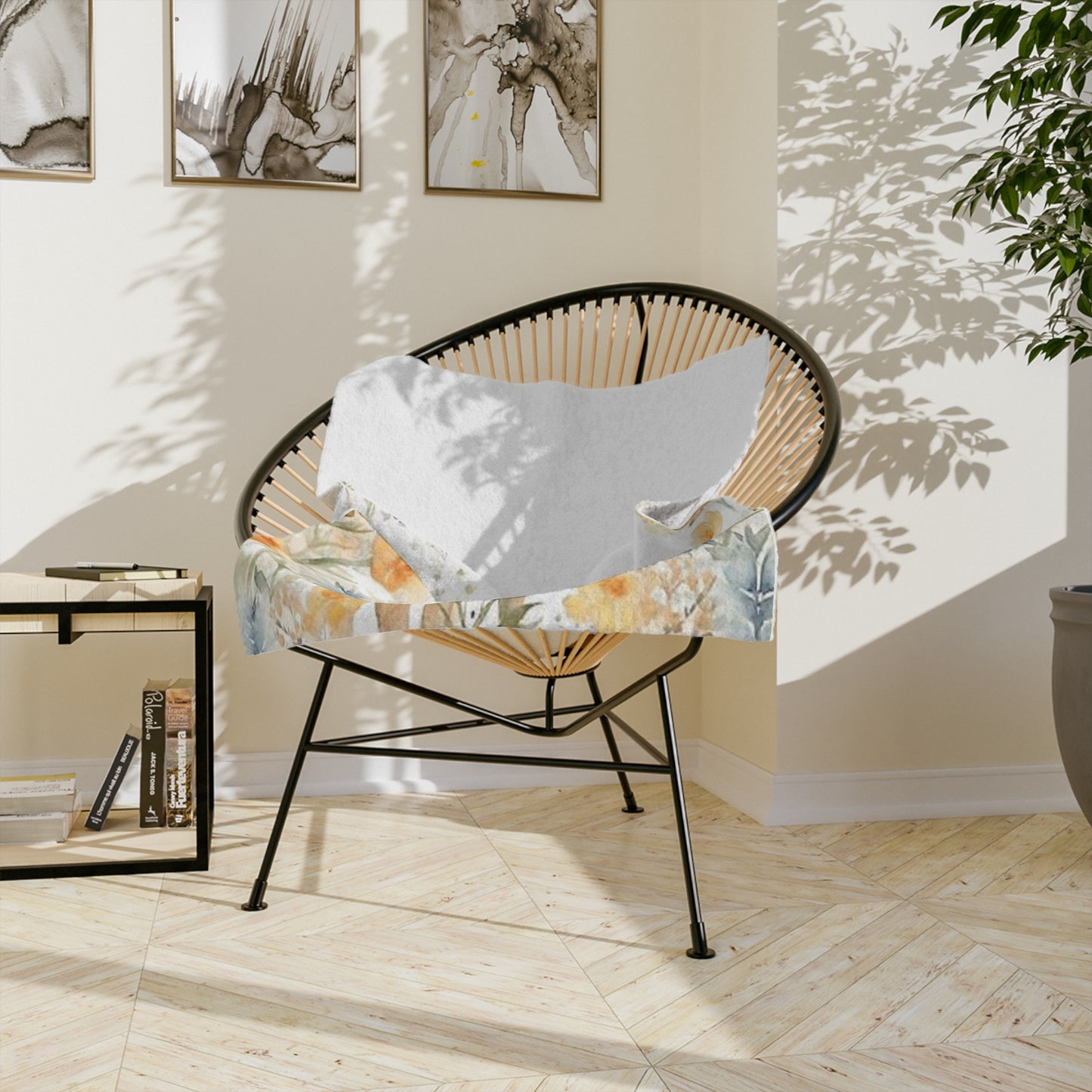 Cozy Velveteen Microfiber Blanket with Whimsical Fawn Design, Woodland Decor, Baby Shower Gift, Nursery Blanket, Cozy Home Accessory