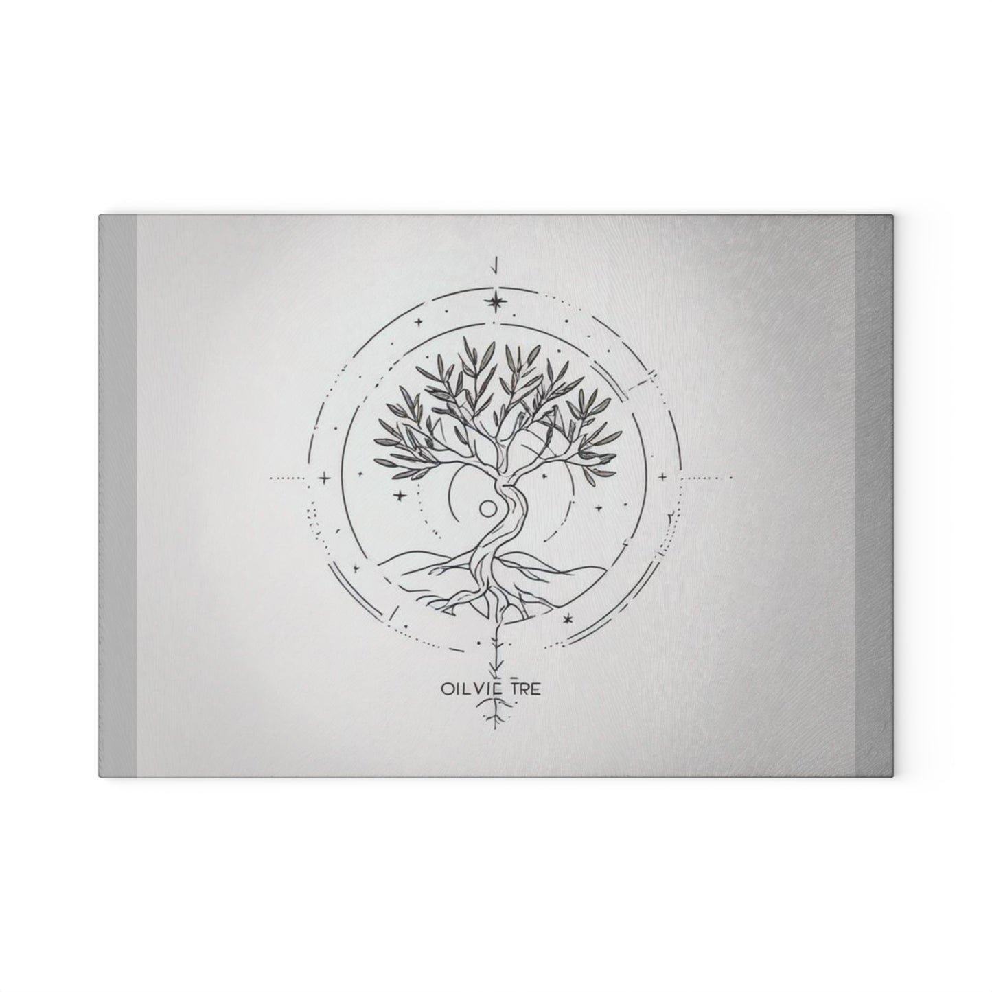 Elegant Glass Cutting Board with Tree of Life Design, Kitchen Decor, Wedding Gift, Housewarming Gift, Culinary Gift