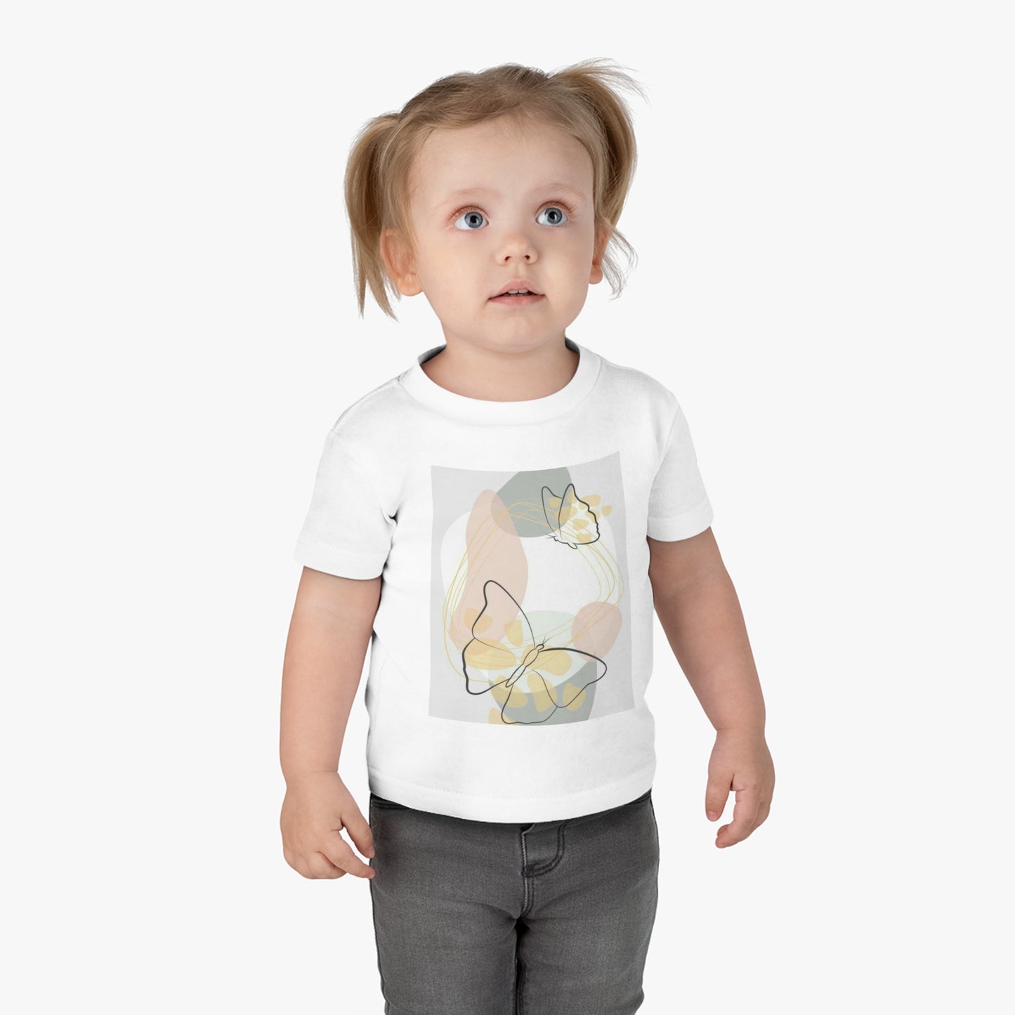 Butterfly Infant Tee, Cute Baby Shirt, Soft Cotton Jersey, Toddler Apparel, Gift for New Parents, Spring Baby Outfit
