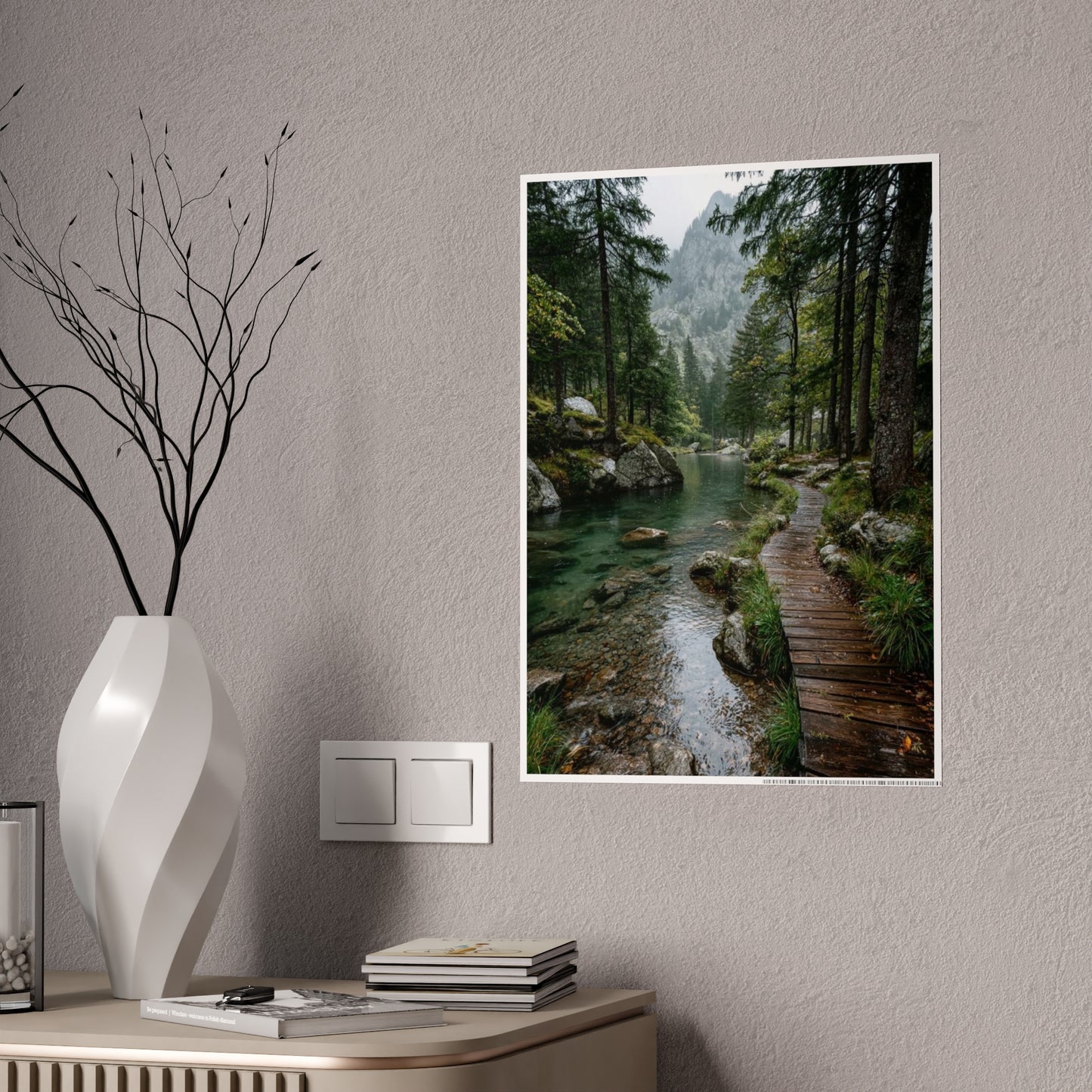 Nature Trail Gloss Poster | Wall Art Decor, Home Aesthetic, Gift for Nature Lovers, Living Room Wall Art, Eco-Friendly Decor