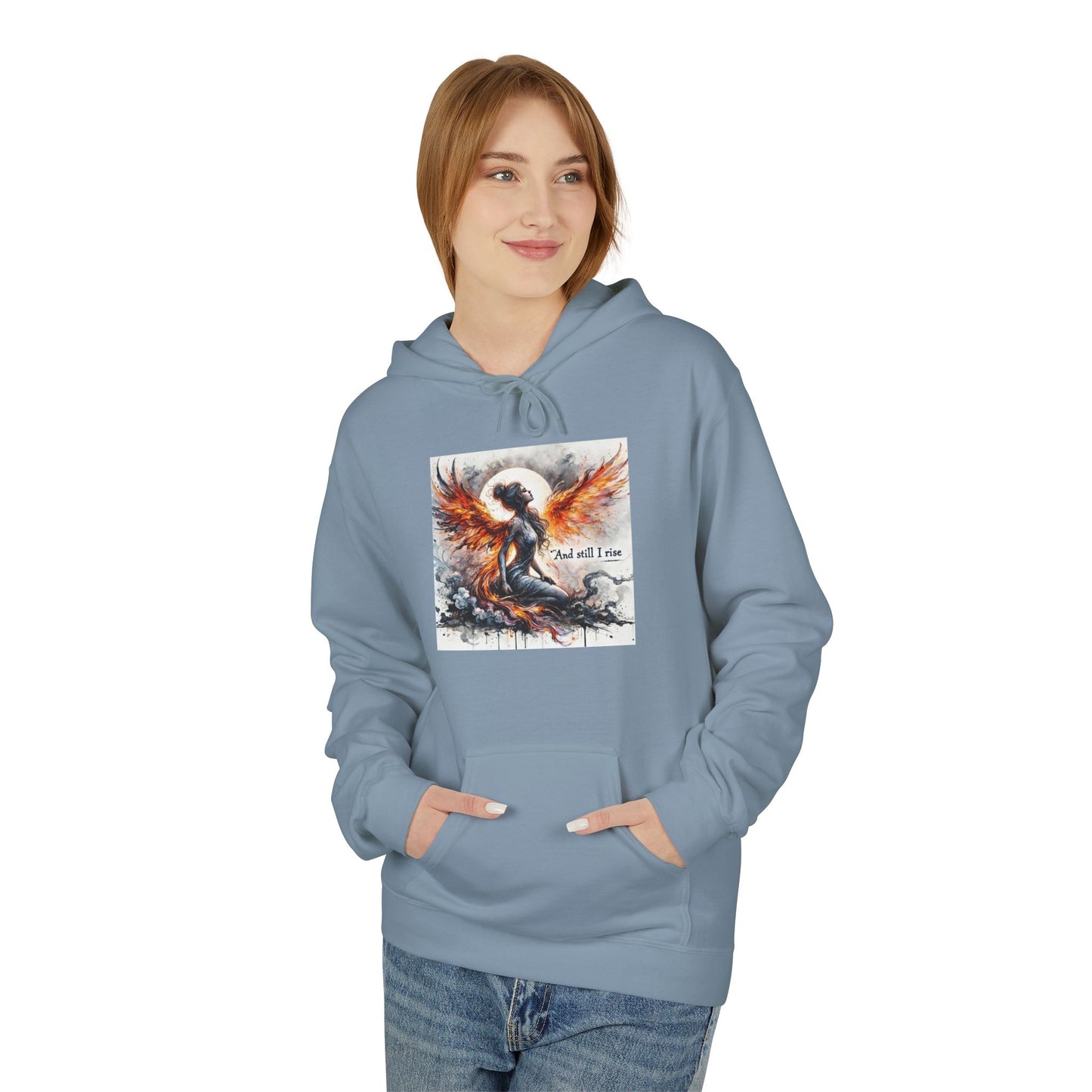 Phoenix Rising Fleece Hoodie | Inspirational Hoodie, Unisex Sweatshirt, Cozy Gift, Fall Fashion, Motivational Wear