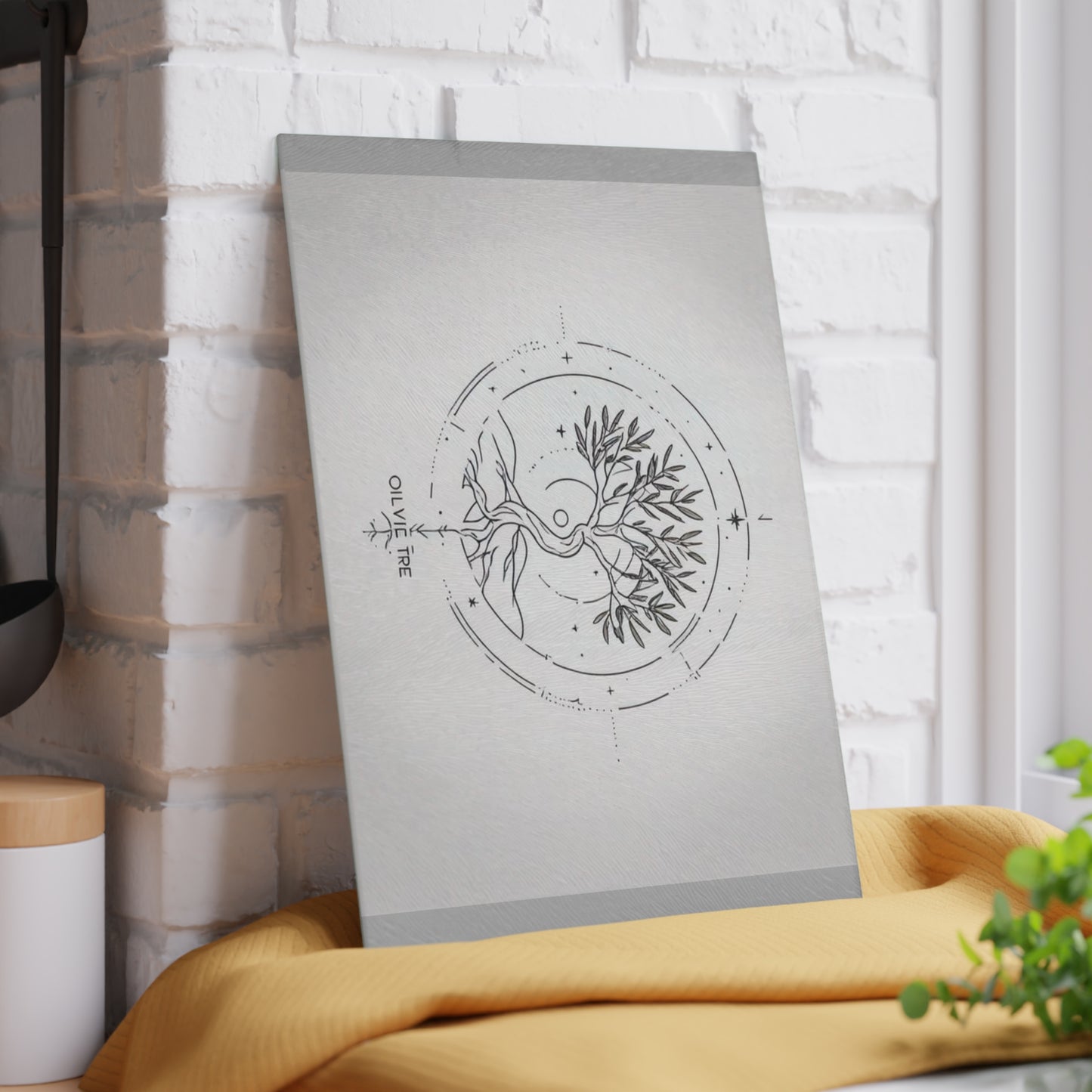 Elegant Glass Cutting Board with Tree of Life Design, Kitchen Decor, Wedding Gift, Housewarming Gift, Culinary Gift