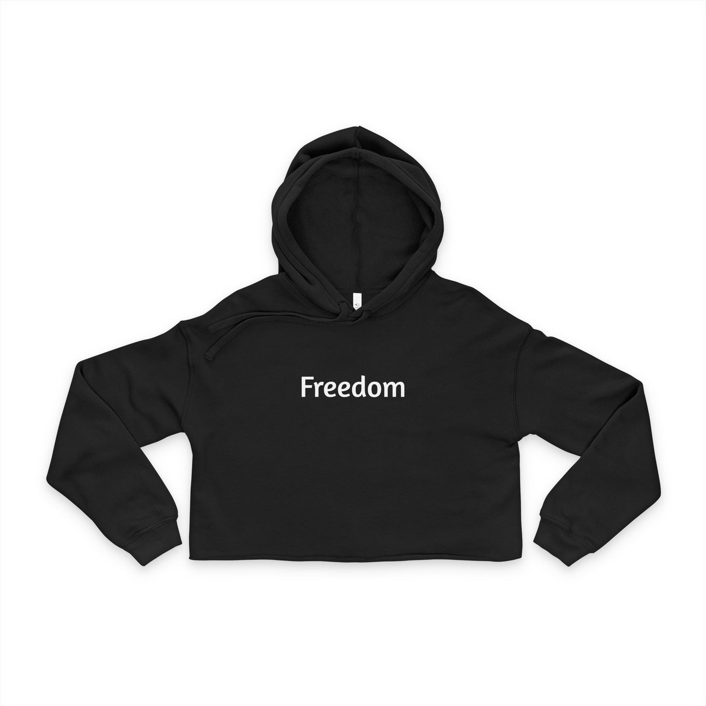 Freedom Women's Cropped Hoodie, Casual Streetwear, Gift for Her, Workout Wear, Trendy Fashion, Empowering Apparel