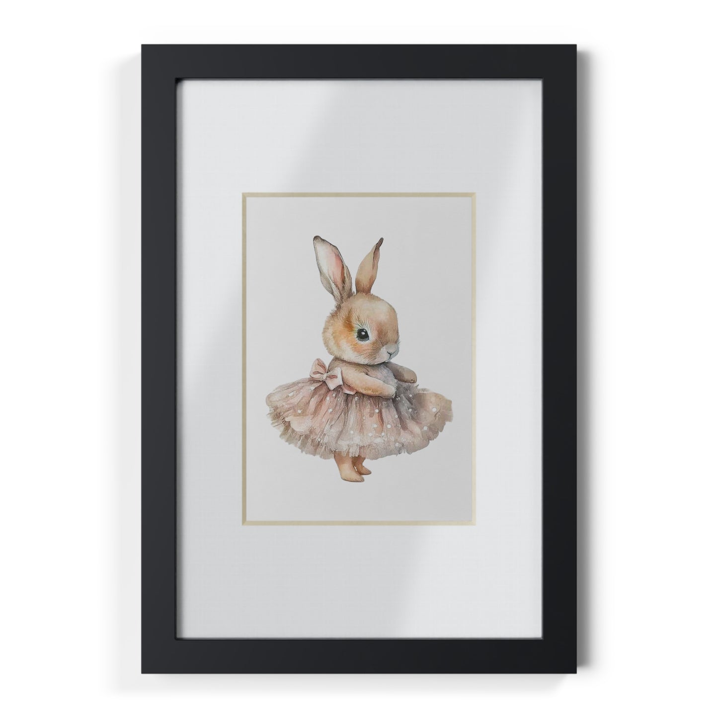 Cute Bunny Framed Poster | Adorable Wall Art for Nursery Decor, Kids Room, Birthday Gift, Easter Decoration, Unframed Option