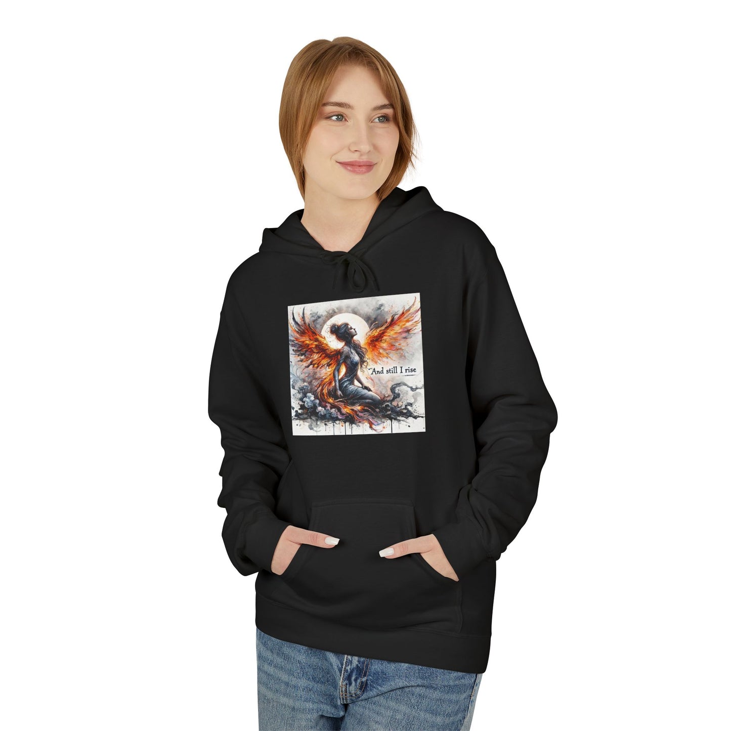 Phoenix Rising Fleece Hoodie | Inspirational Hoodie, Unisex Sweatshirt, Cozy Gift, Fall Fashion, Motivational Wear