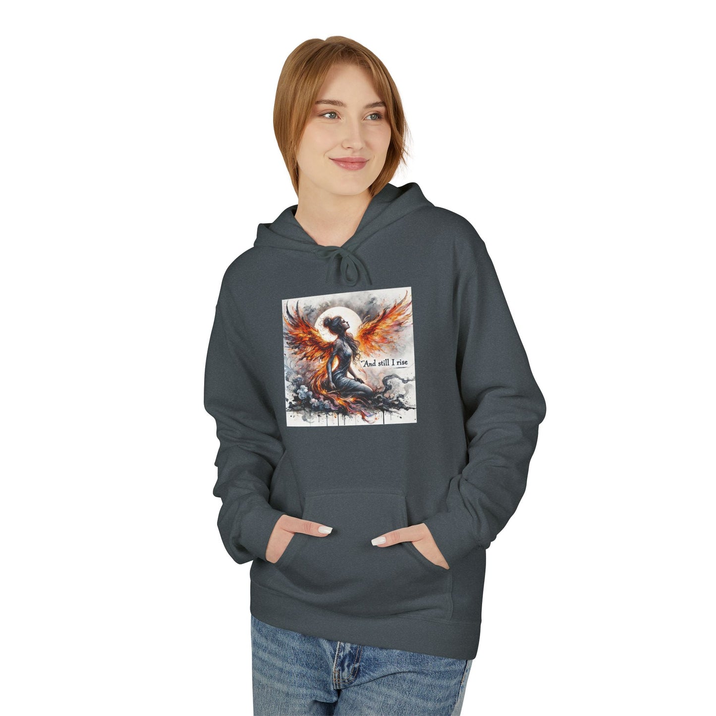 Phoenix Rising Fleece Hoodie | Inspirational Hoodie, Unisex Sweatshirt, Cozy Gift, Fall Fashion, Motivational Wear