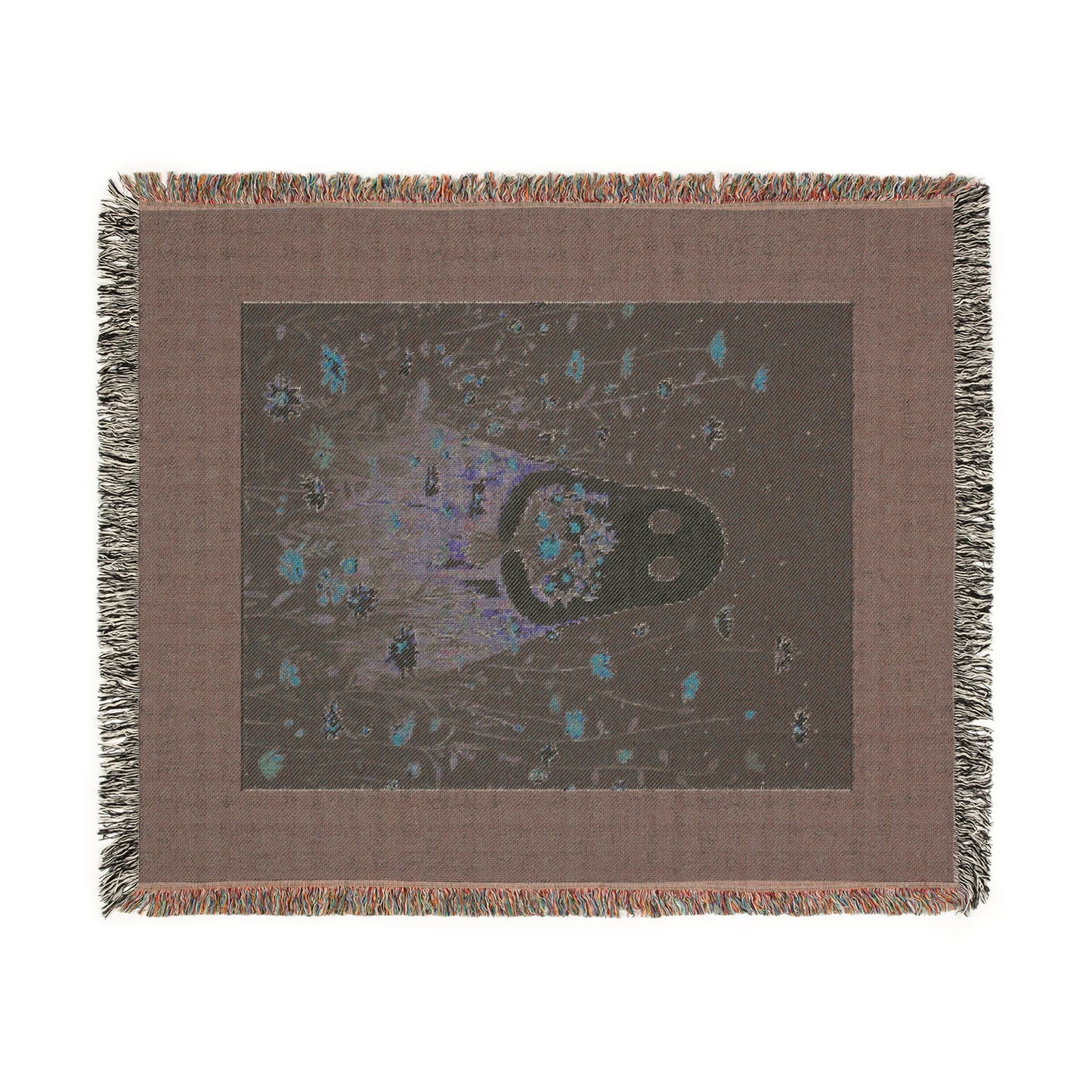 Cozy Woven Blanket, Floral Throw Blanket, Home Decor, Gift for All Occasions, Rustic Blanket, Boho Blanket