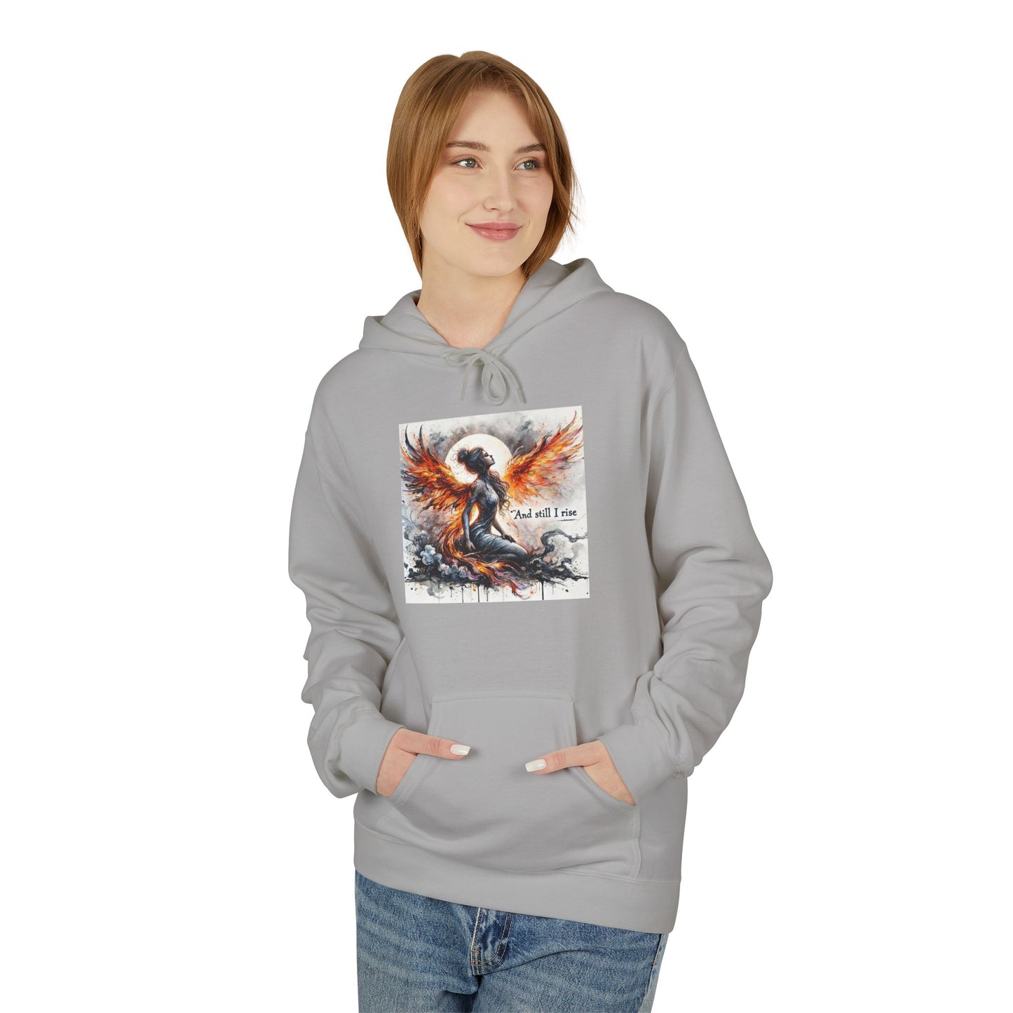 Phoenix Rising Fleece Hoodie | Inspirational Hoodie, Unisex Sweatshirt, Cozy Gift, Fall Fashion, Motivational Wear